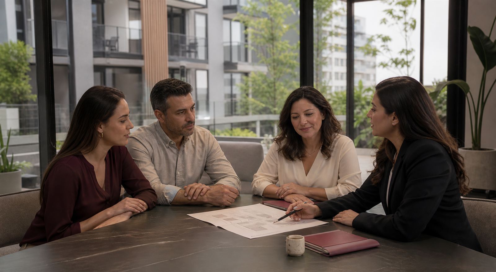 Asesoría inmobiliaria: revisión de planos y documentación de una operación sobre la mesa